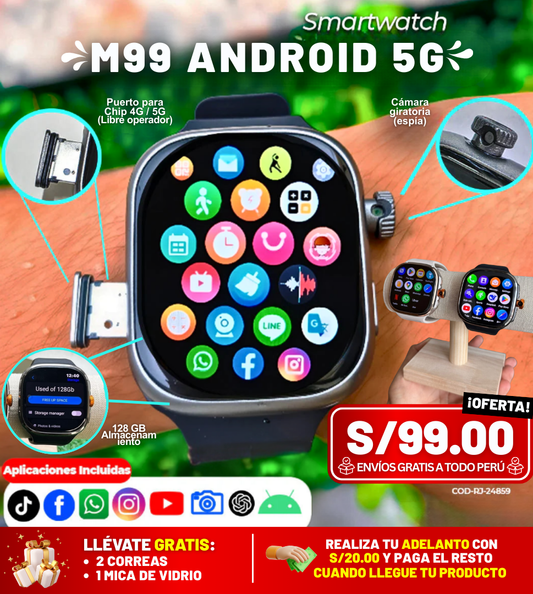 SMARTWATCH M99 ANDROID 5G HOMOLOGADO ✅